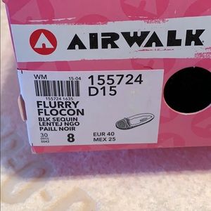 Airwalk sequined fur lined moccasin shoe